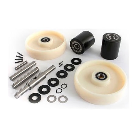 Gps - Generic Parts Service Complete Wheel Kit for Manual Pallet Jack GWK-PTH-CK - Fits Crown, Model No  Older PTH & PTH GWK-PTH-CK**